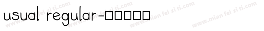 usual regular字体转换